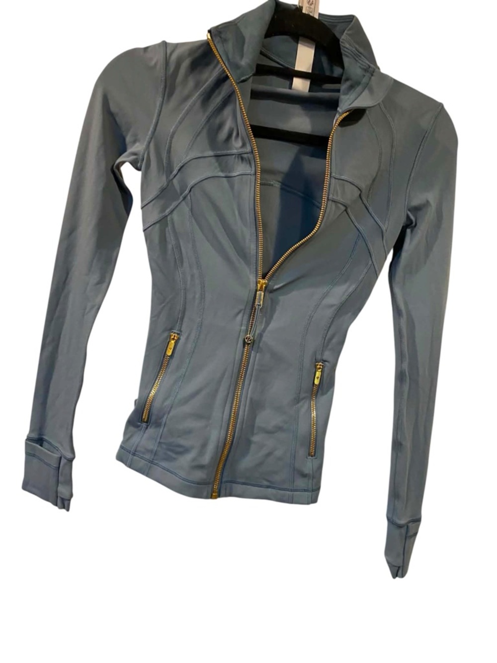 NWT Lululemon define jacket STEAL BLUE/GOLD Size 0